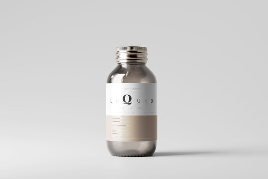 Amber Glass Medicine Bottle Mockup