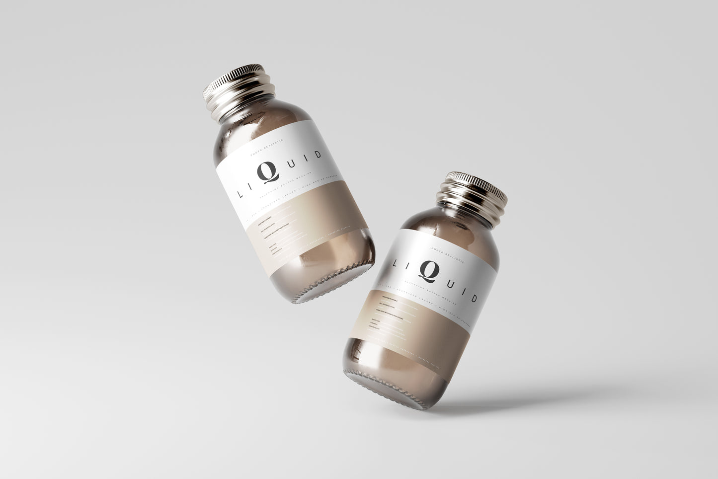 Amber Glass Medicine Bottle Mockup
