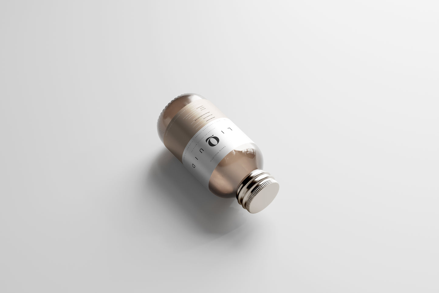 Amber Glass Medicine Bottle Mockup