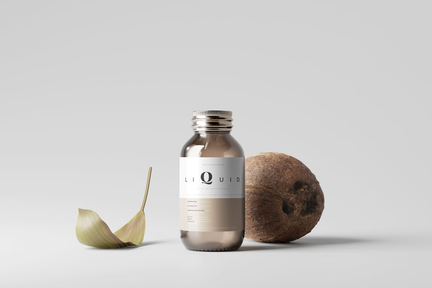 Amber Glass Medicine Bottle Mockup