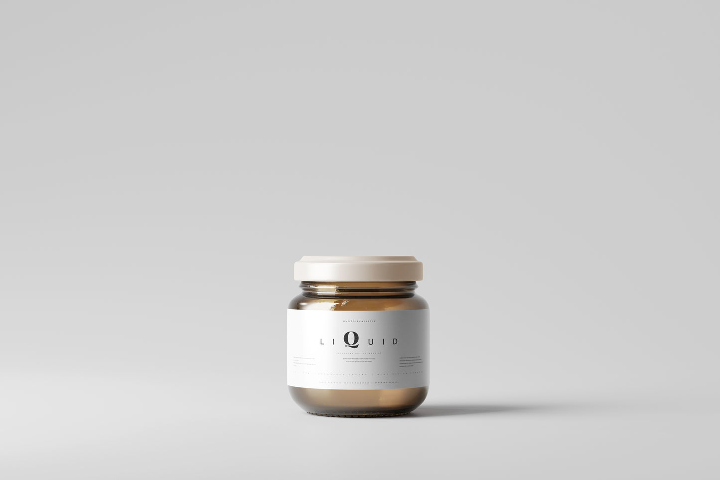 Amber Glass Jar Mockup