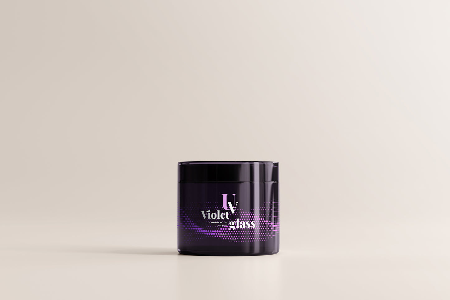 UV Glass Cosmetic Jar Mockups