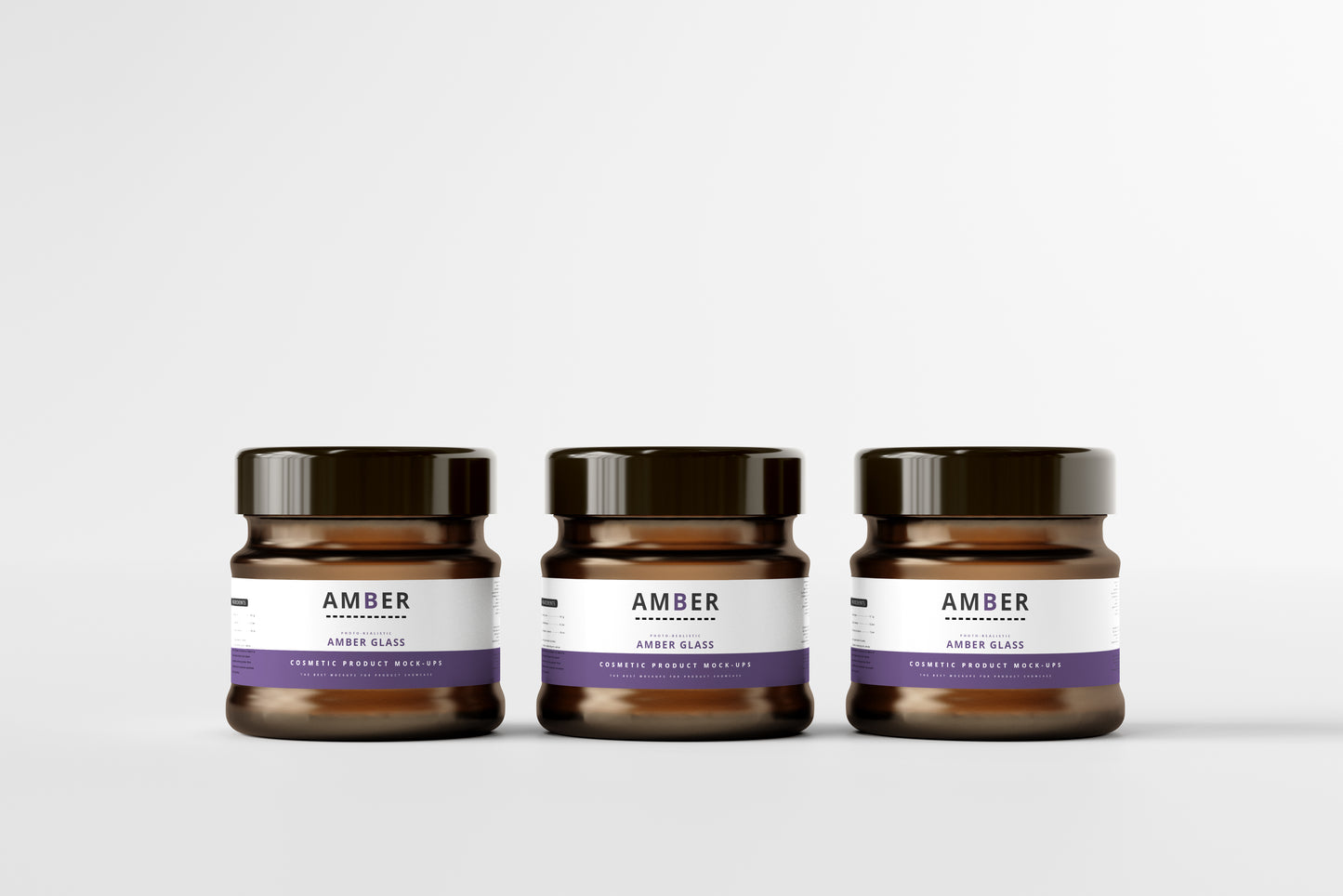 Amber Glass Jar Mockups