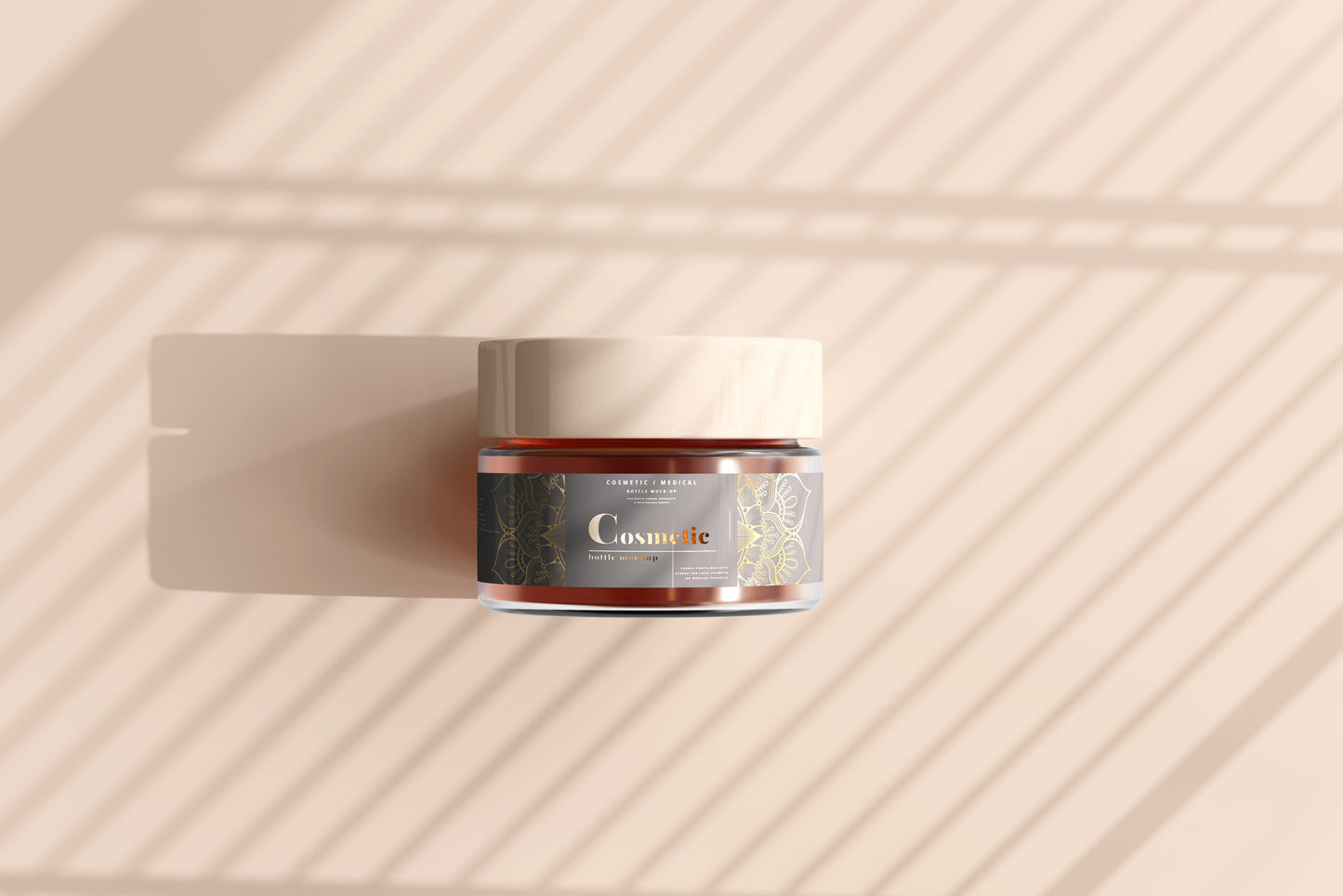 Cosmetic Glass Jar Mockup