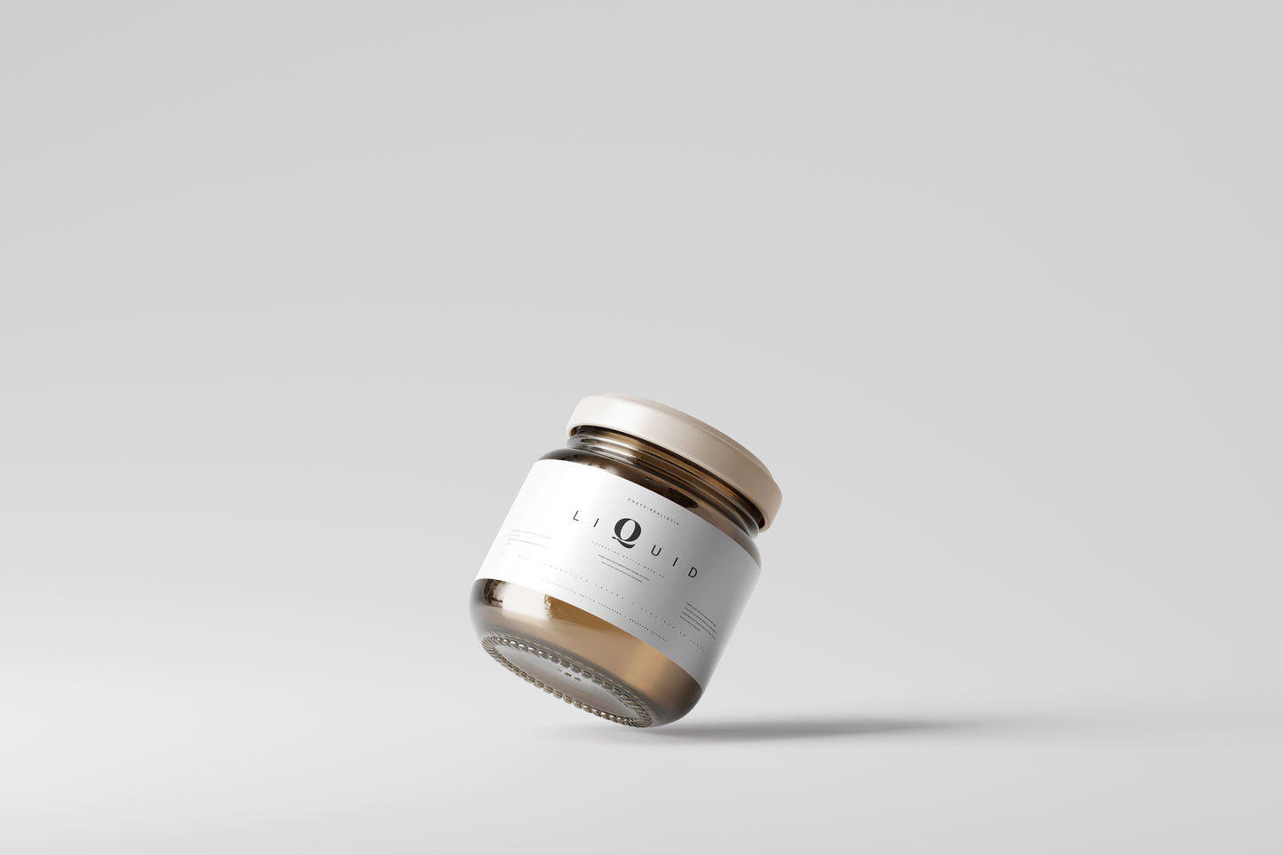 Amber Glass Jar Mockup