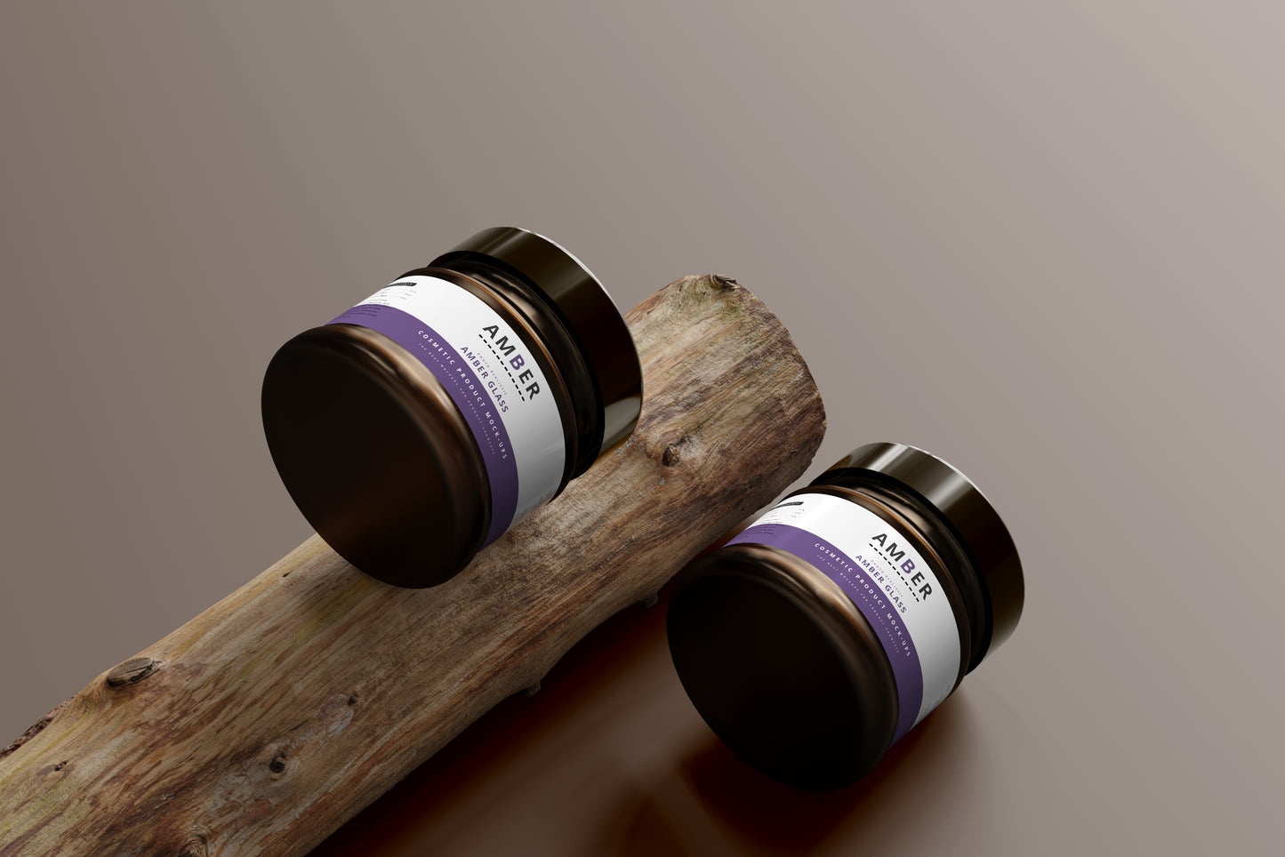 Amber Glass Jar Mockups