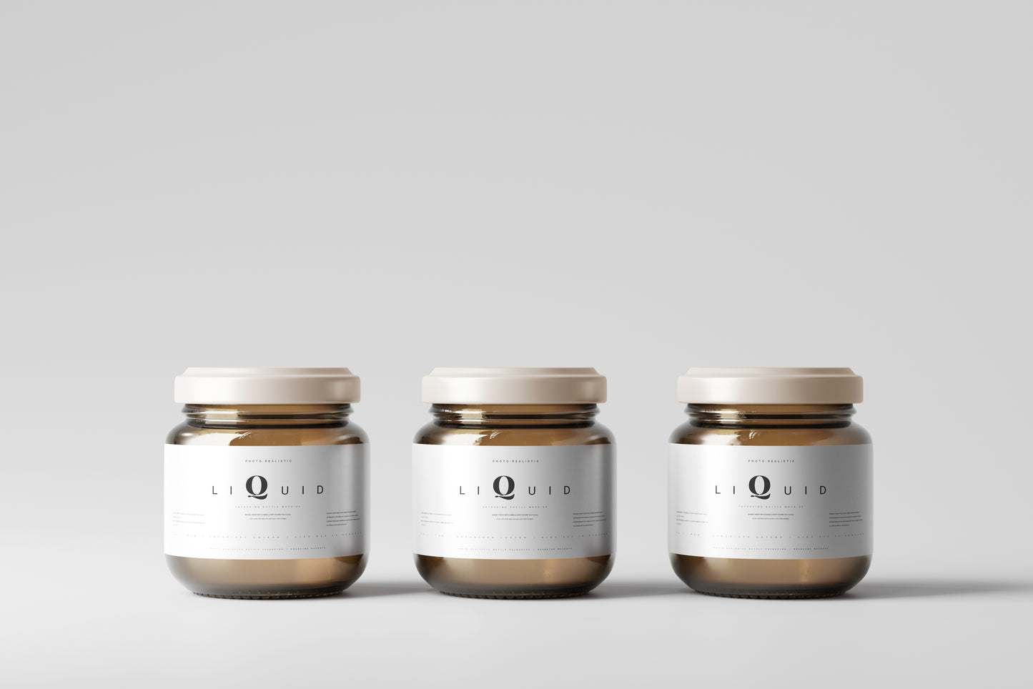 Amber Glass Jar Mockup