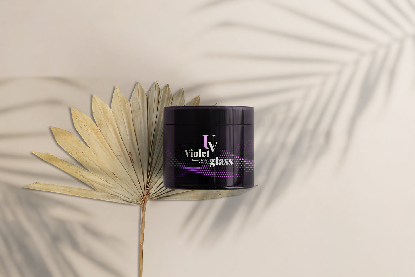 UV Glass Cosmetic Jar Mockups