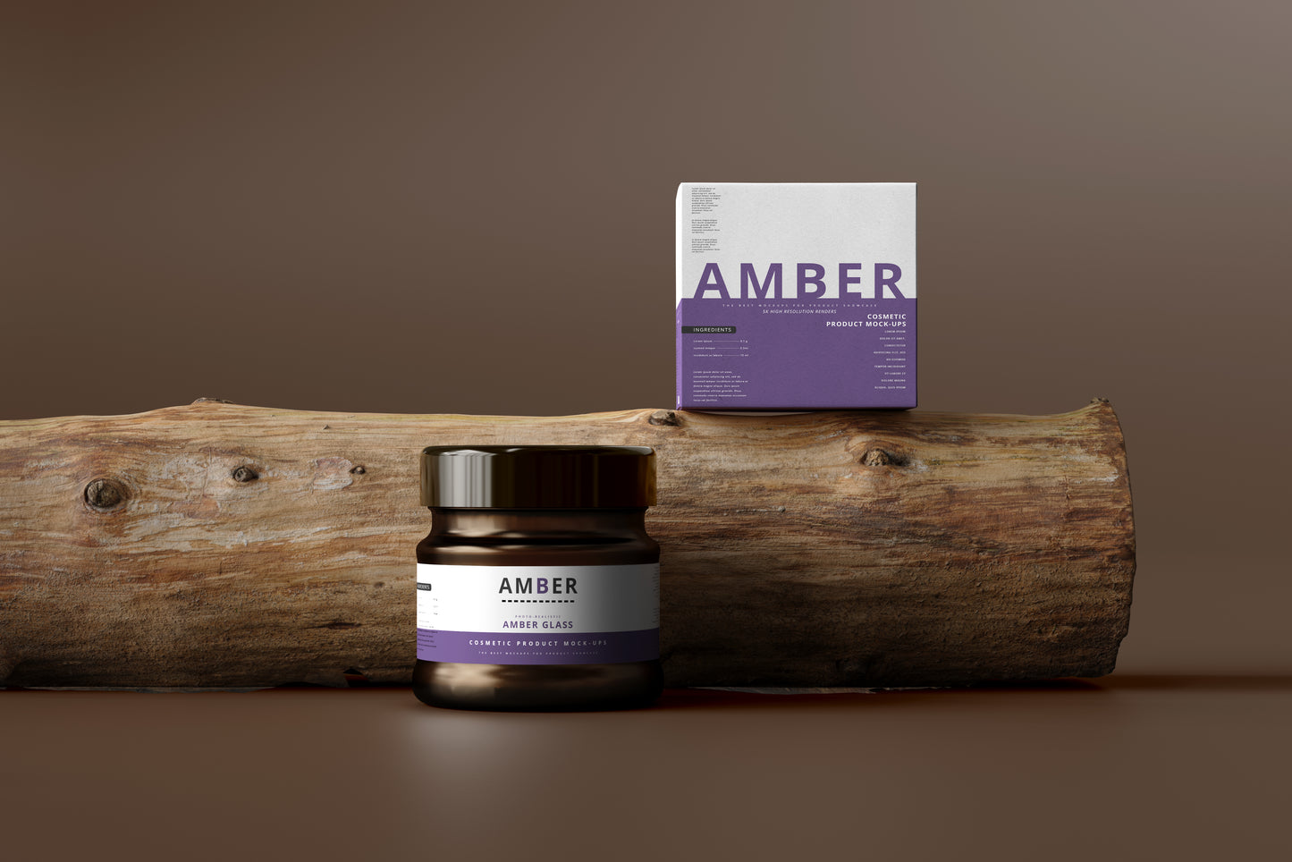 Amber Glass Jar Mockups
