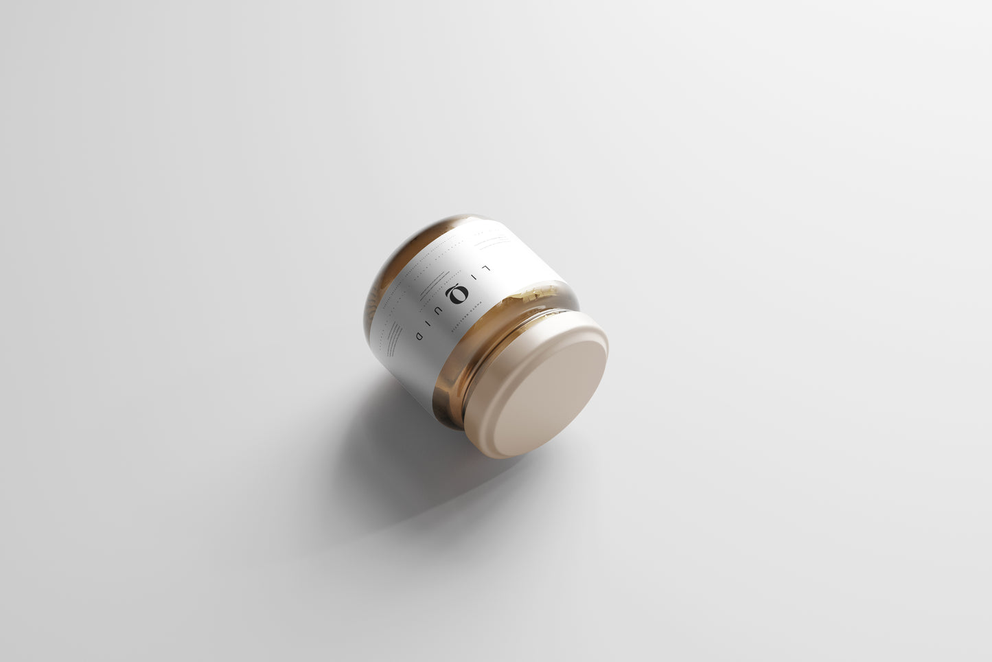 Amber Glass Jar Mockup