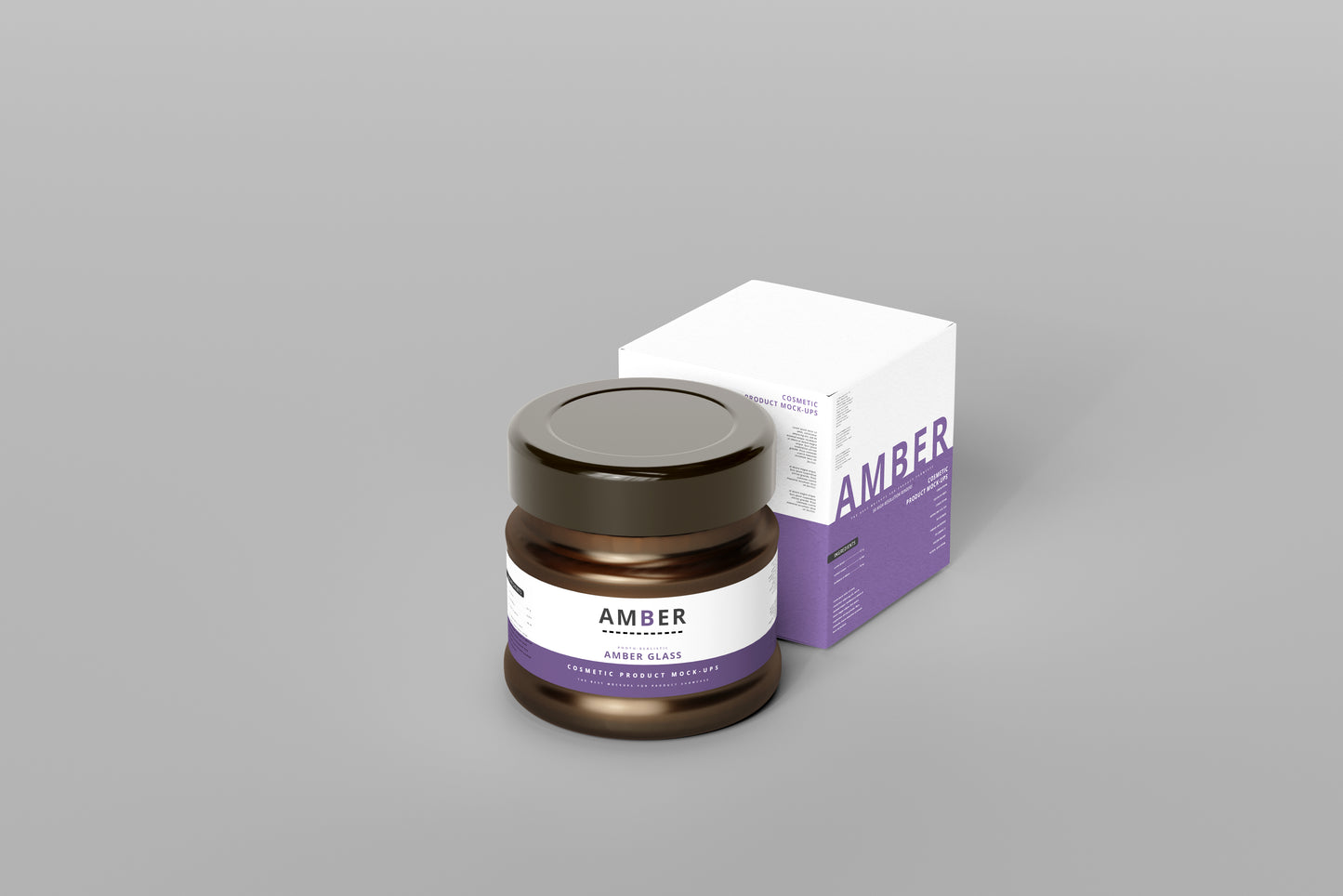 Amber Glass Jar Mockups