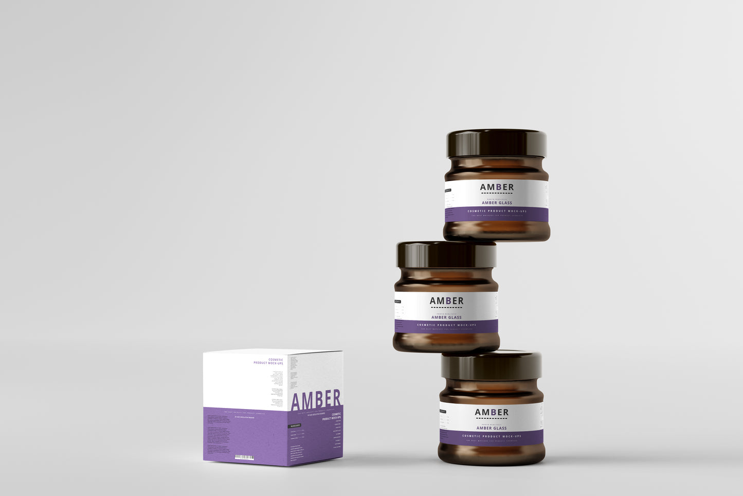 Amber Glass Jar Mockups