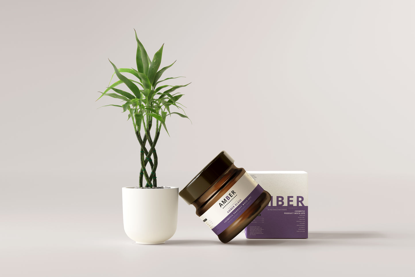 Amber Glass Jar Mockups