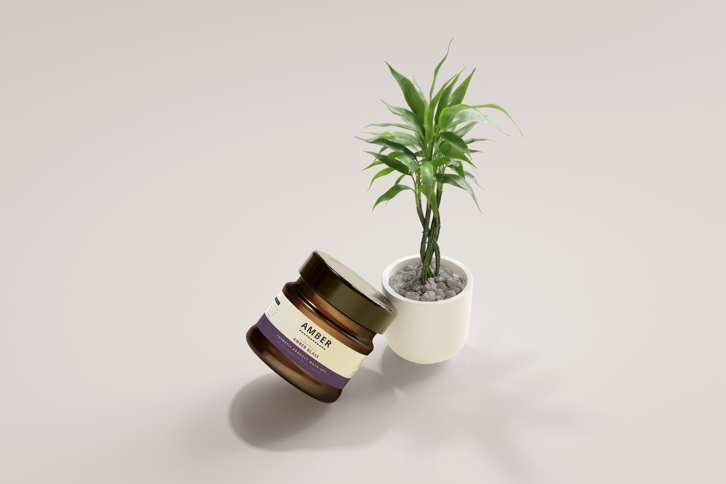 Amber Glass Jar Mockups