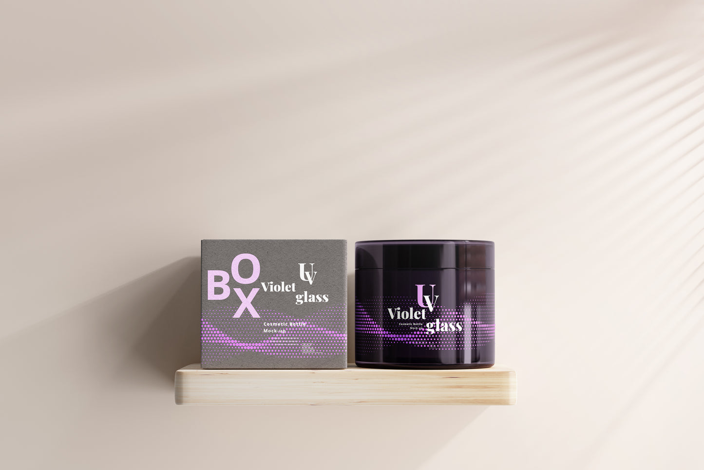 UV Glass Cosmetic Jar Mockups