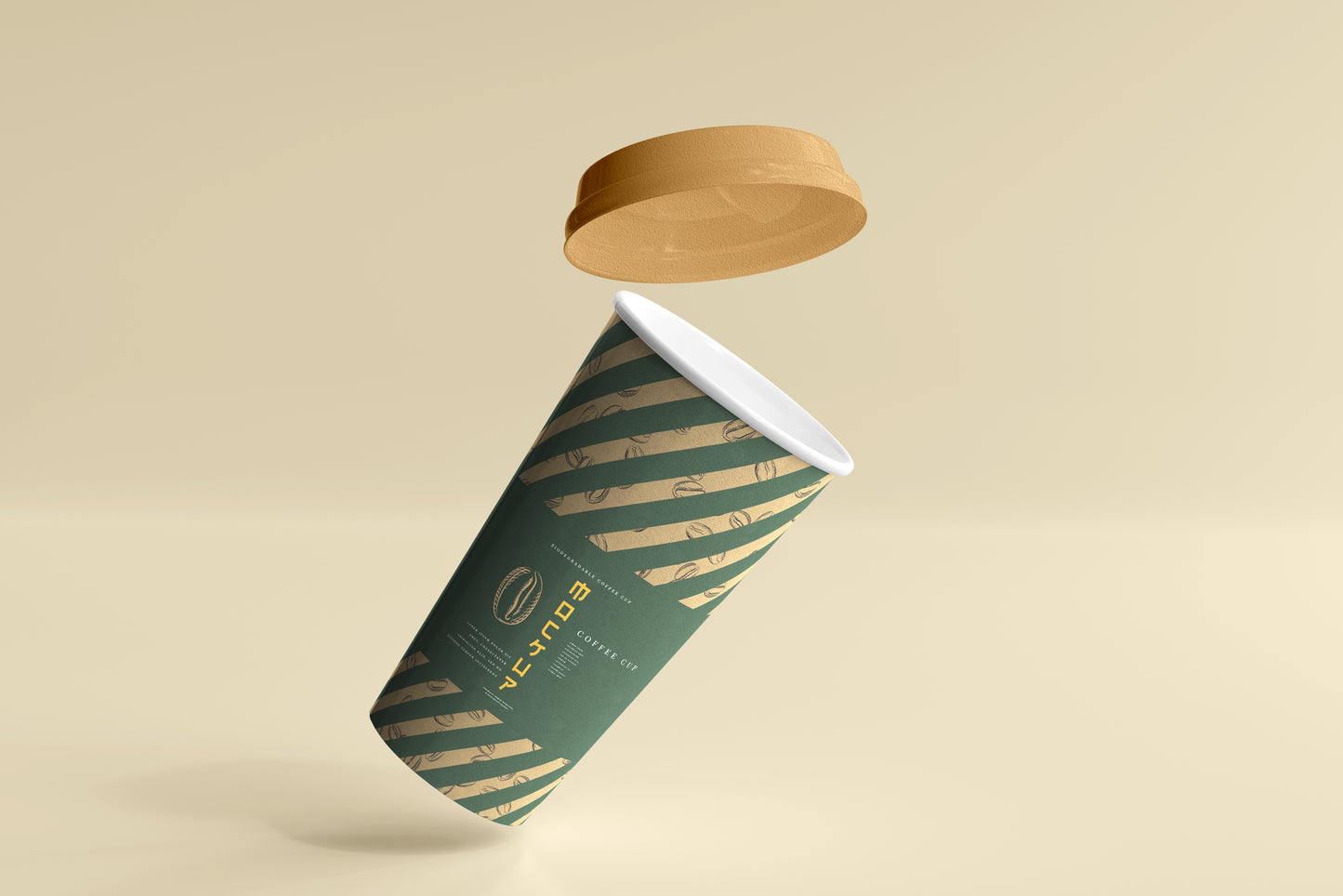 Biodegradable paper cup mockups