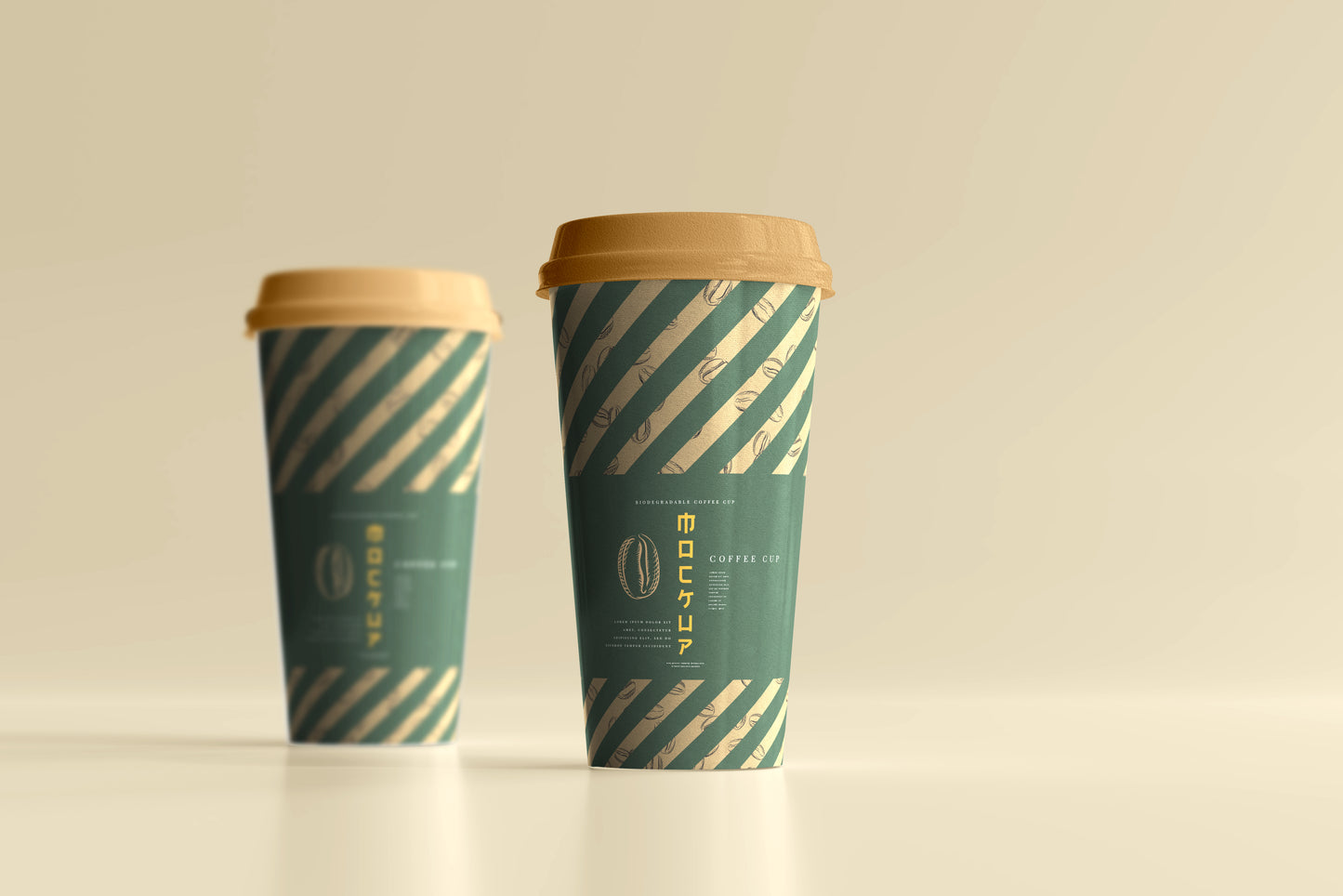 Biodegradable paper cup mockups