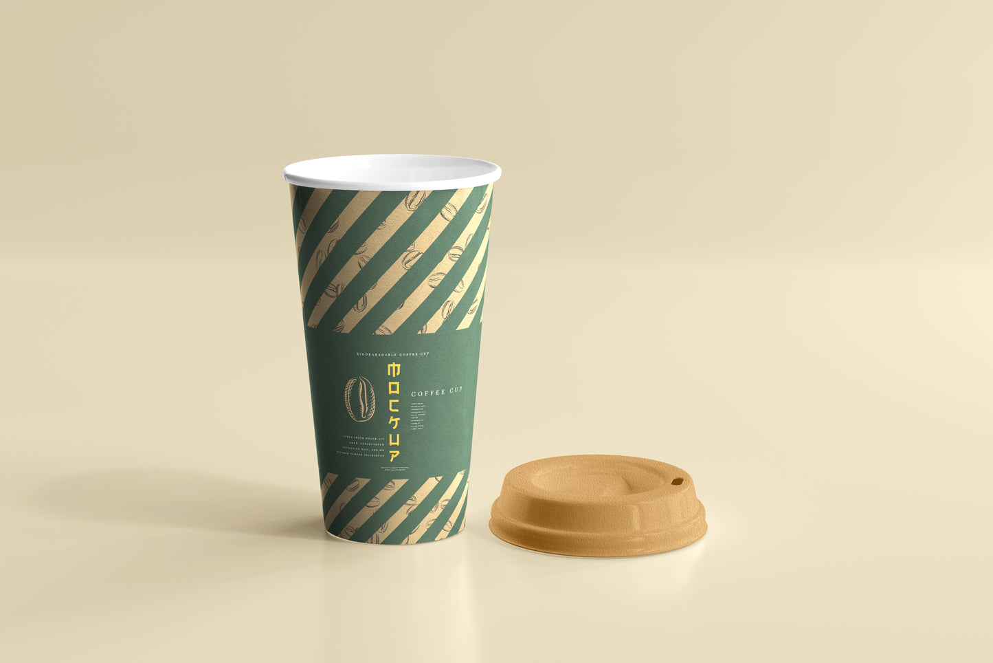 Biodegradable paper cup mockups