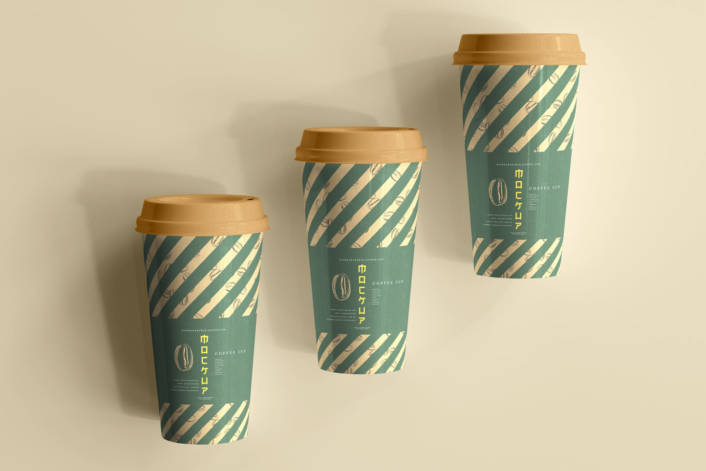 Biodegradable paper cup mockups