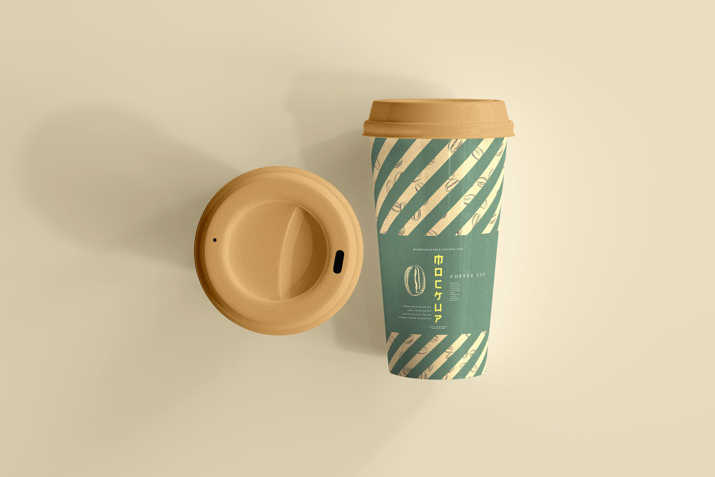 Biodegradable paper cup mockups