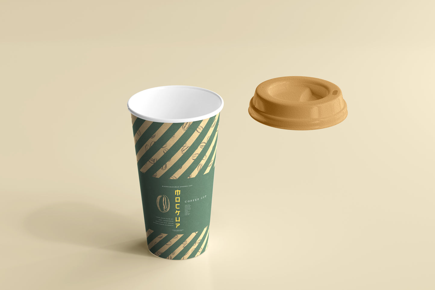 Biodegradable paper cup mockups