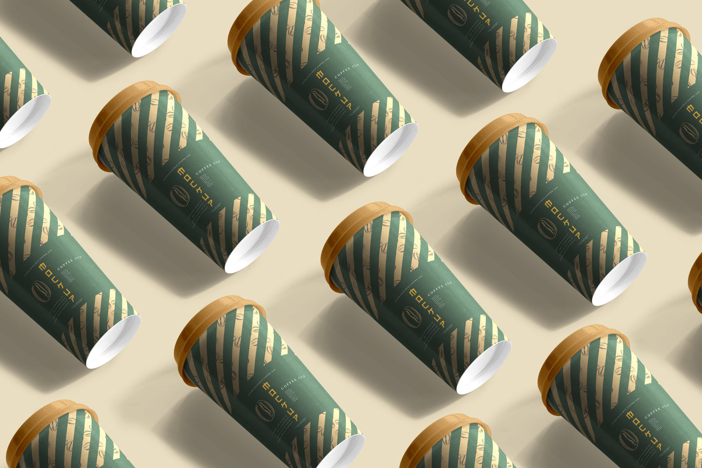 Biodegradable paper cup mockups