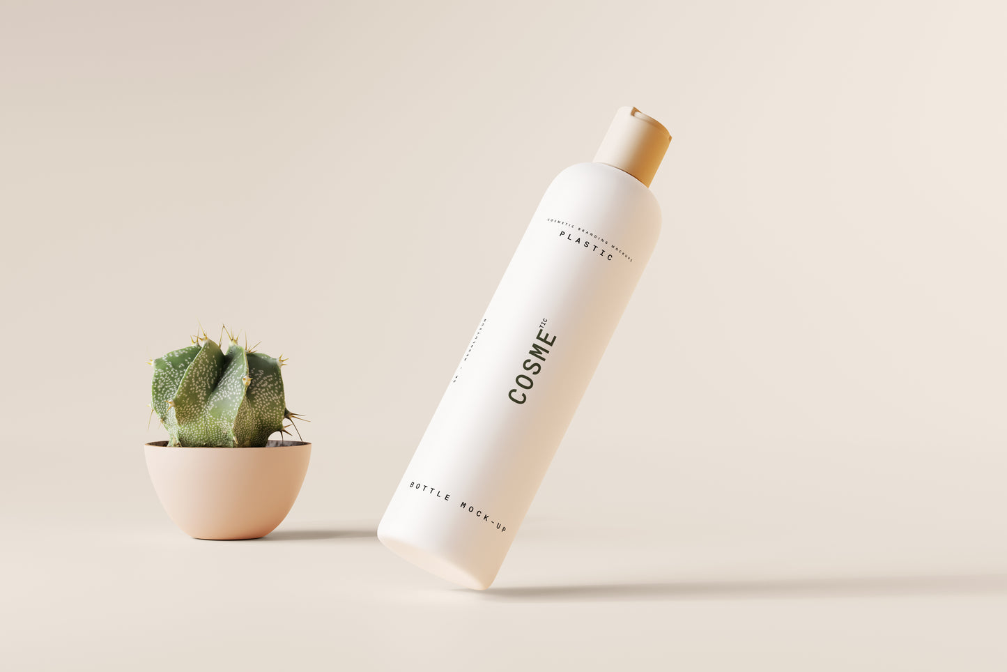 Disc Top-Cap Cosmetic Bottle Mockups - L