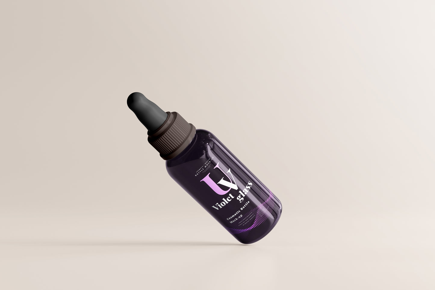UV Glass Large Dropper Bottle Mockups
