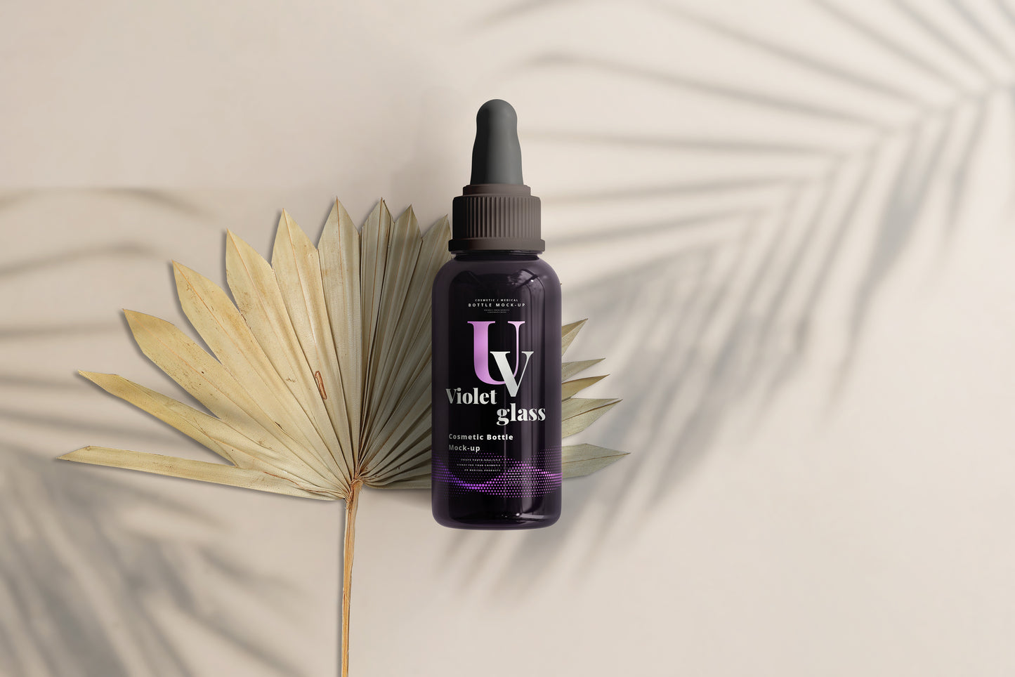 UV Glass Large Dropper Bottle Mockups