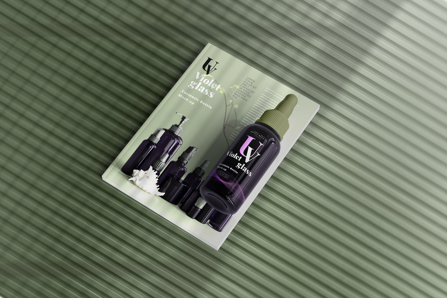 UV Glass Large Dropper Bottle Mockups