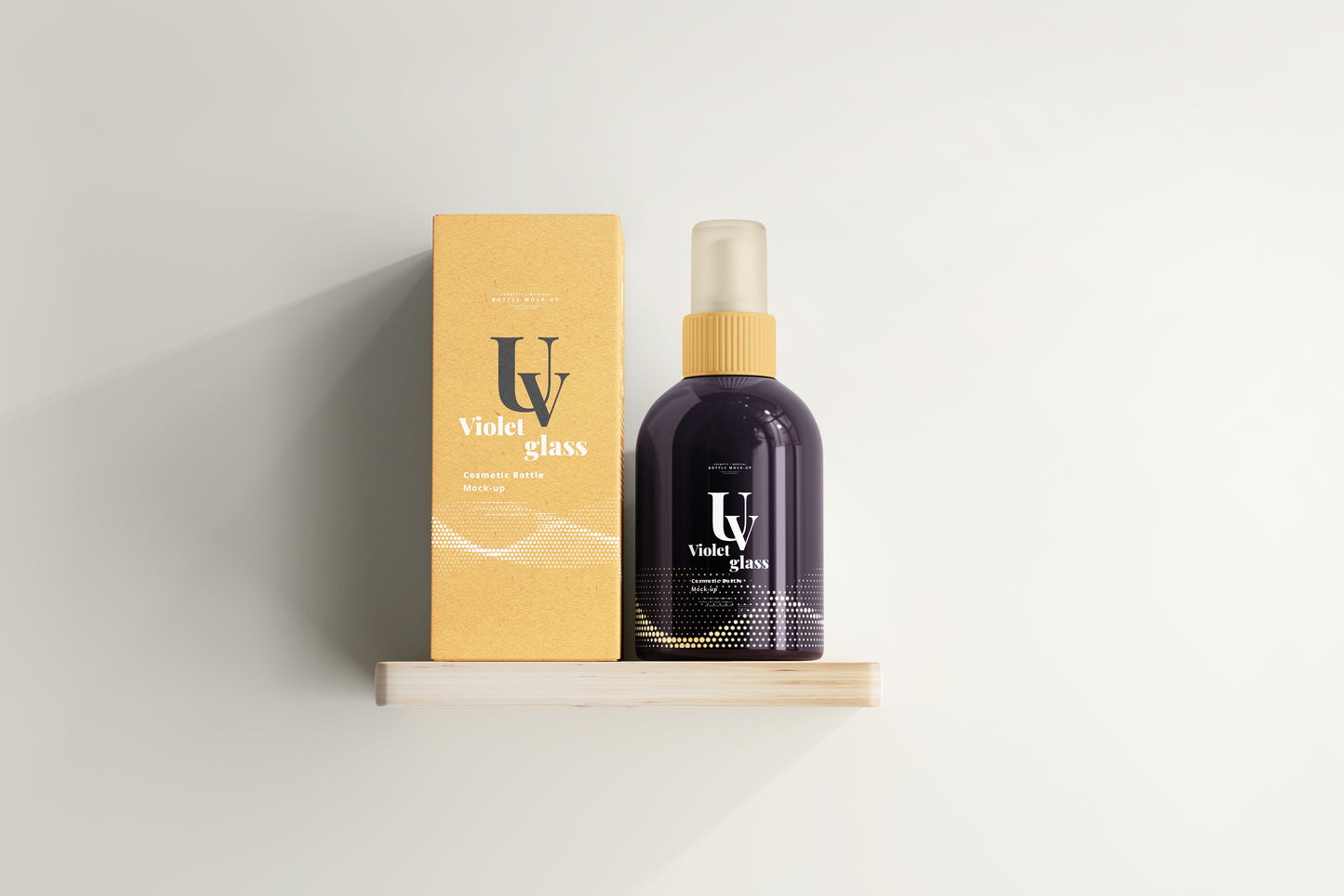 UV Glass Cosmetic Spray Bottle Mockups