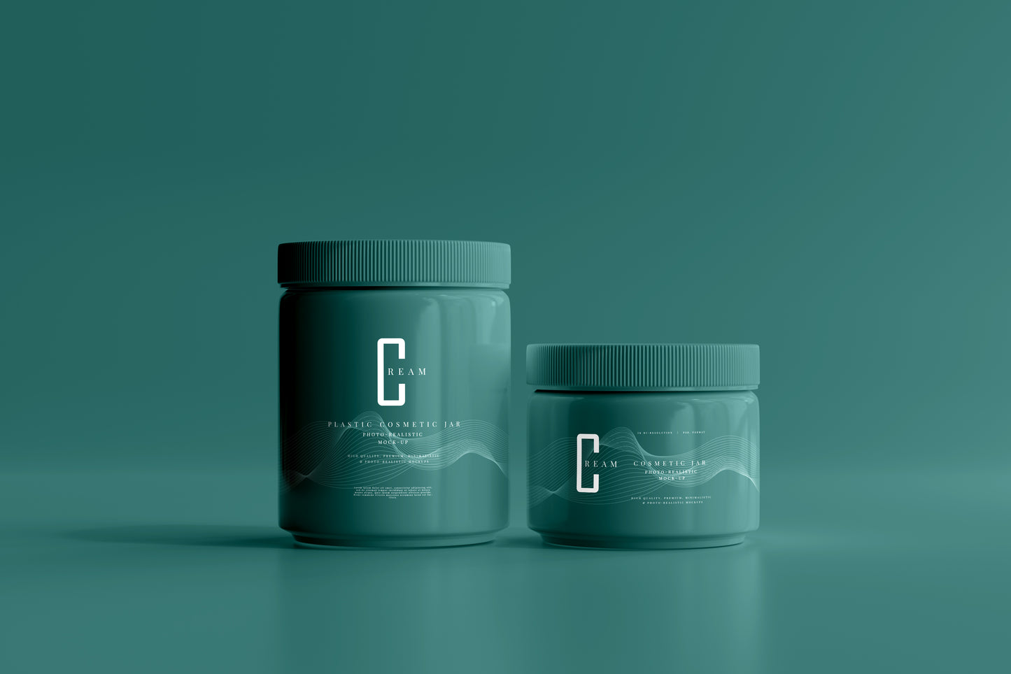 Plastic Cosmetic Jar Mockups
