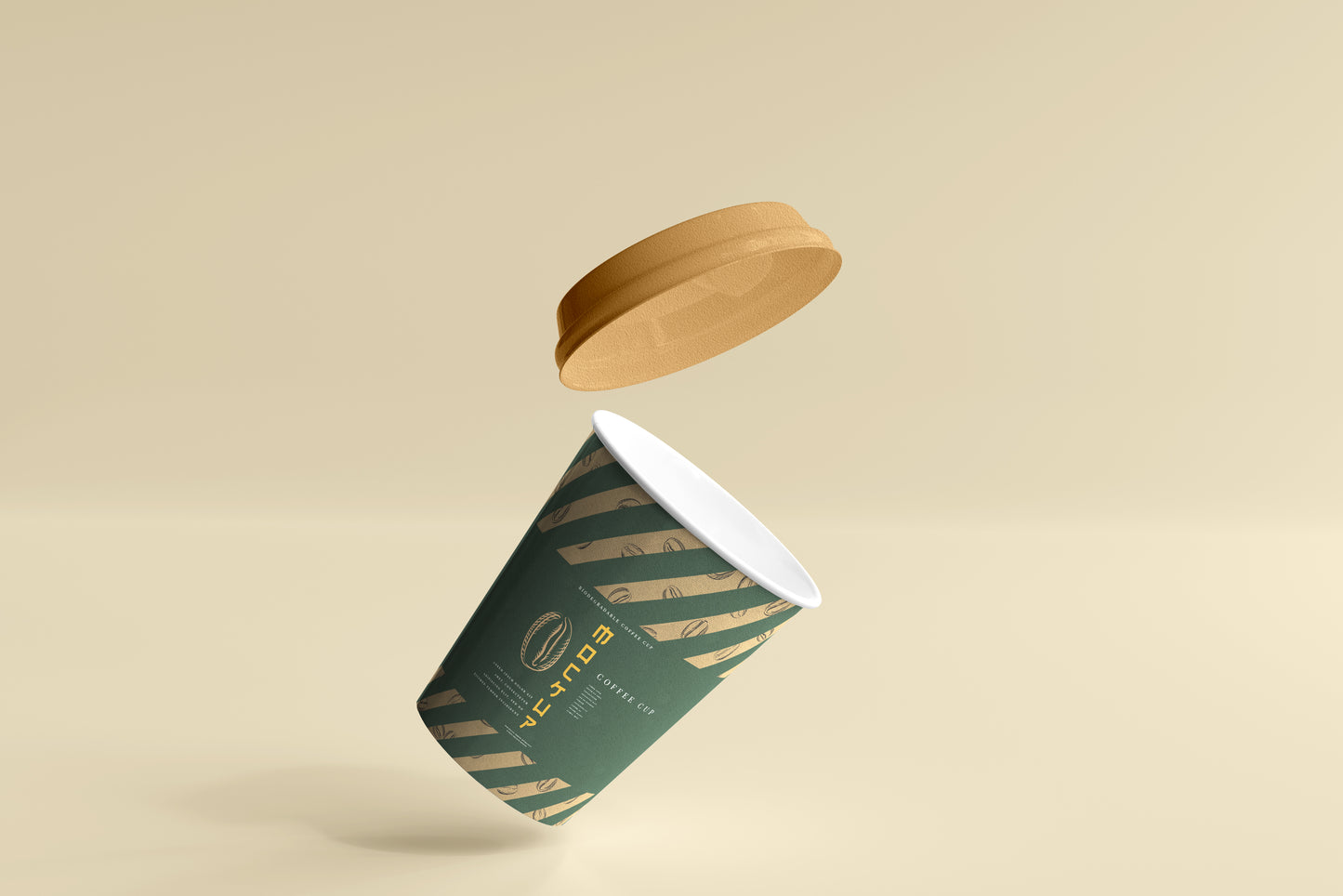 Biodegradable paper cup mockups