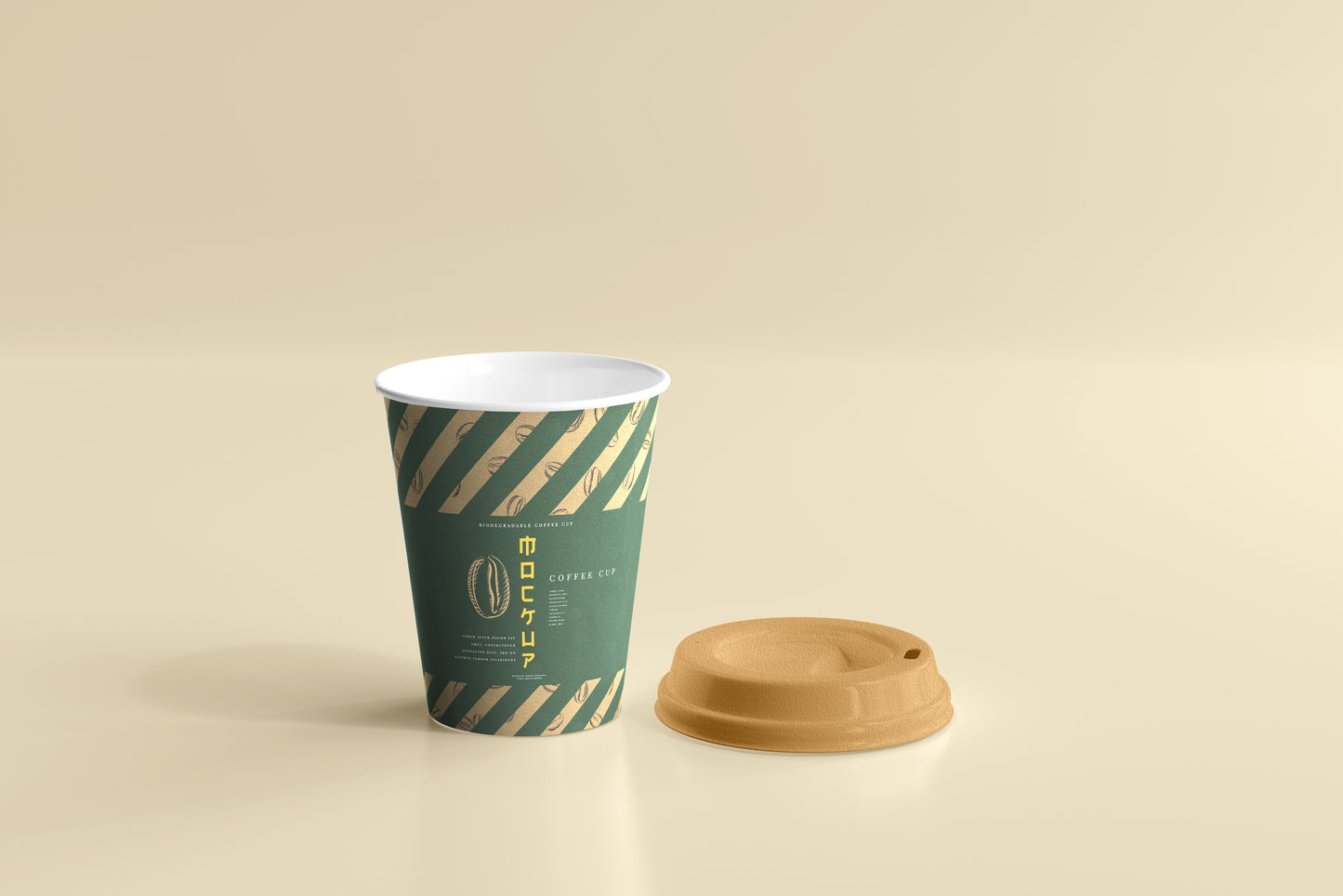 Biodegradable paper cup mockups