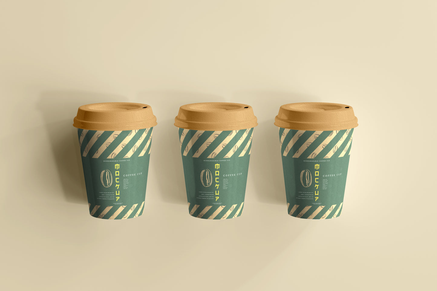 Biodegradable paper cup mockups