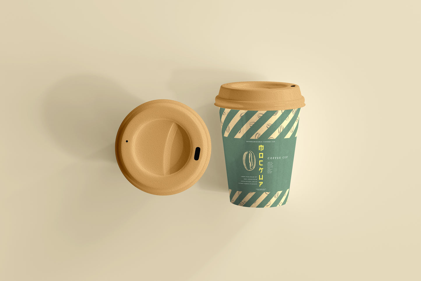 Biodegradable paper cup mockups