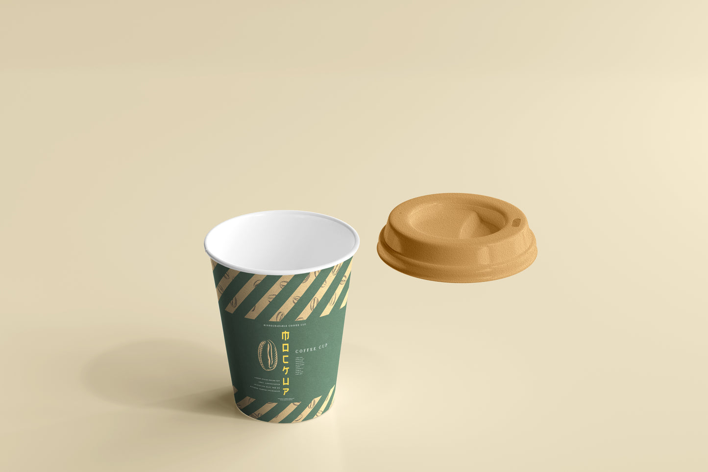 Biodegradable paper cup mockups