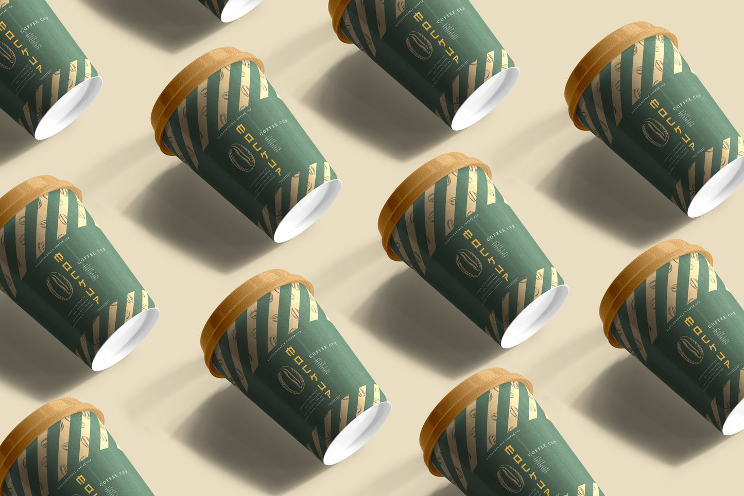 Biodegradable paper cup mockups