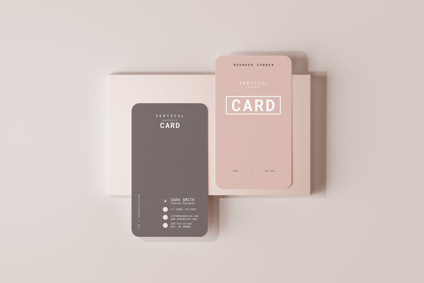 Vertical Business Card Mockups