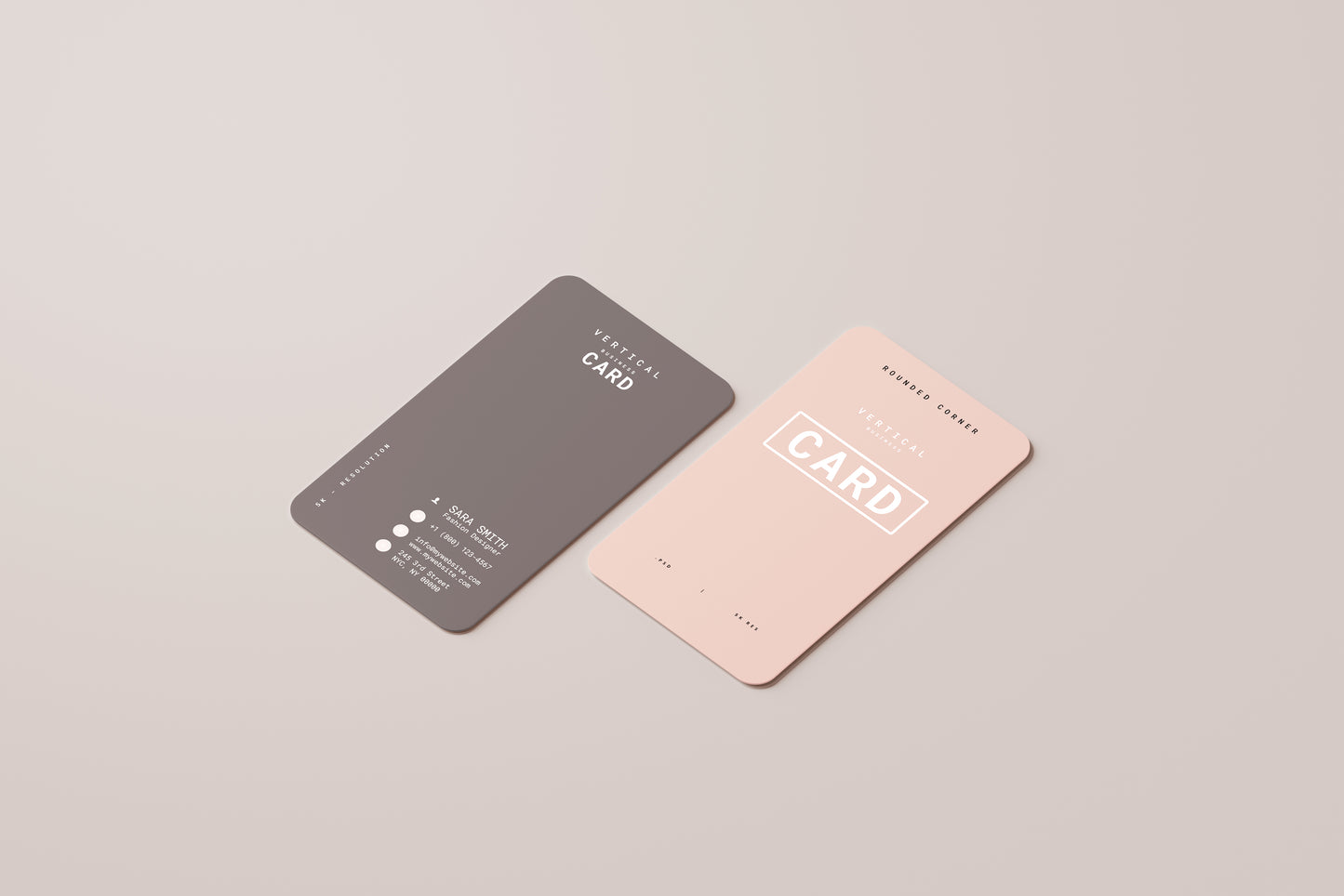 Vertical Business Card Mockups