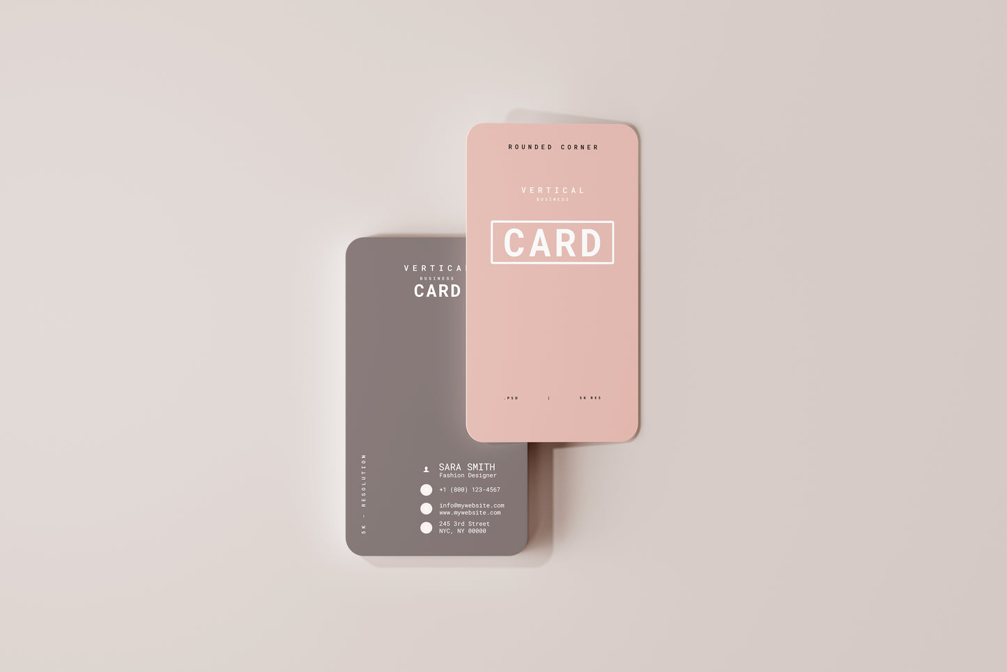 Vertical Business Card Mockups