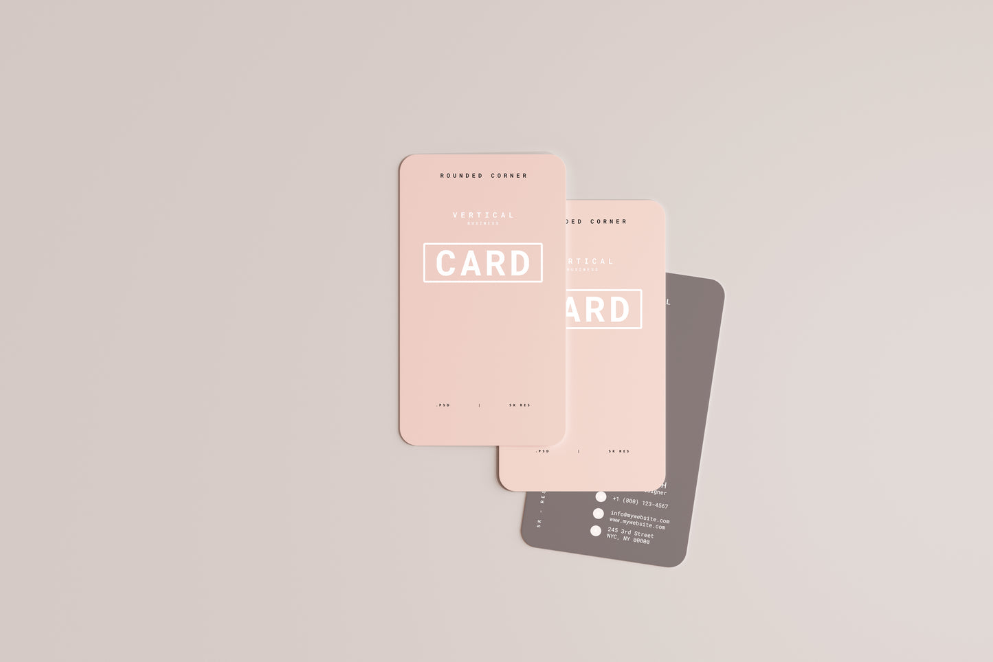 Vertical Business Card Mockups