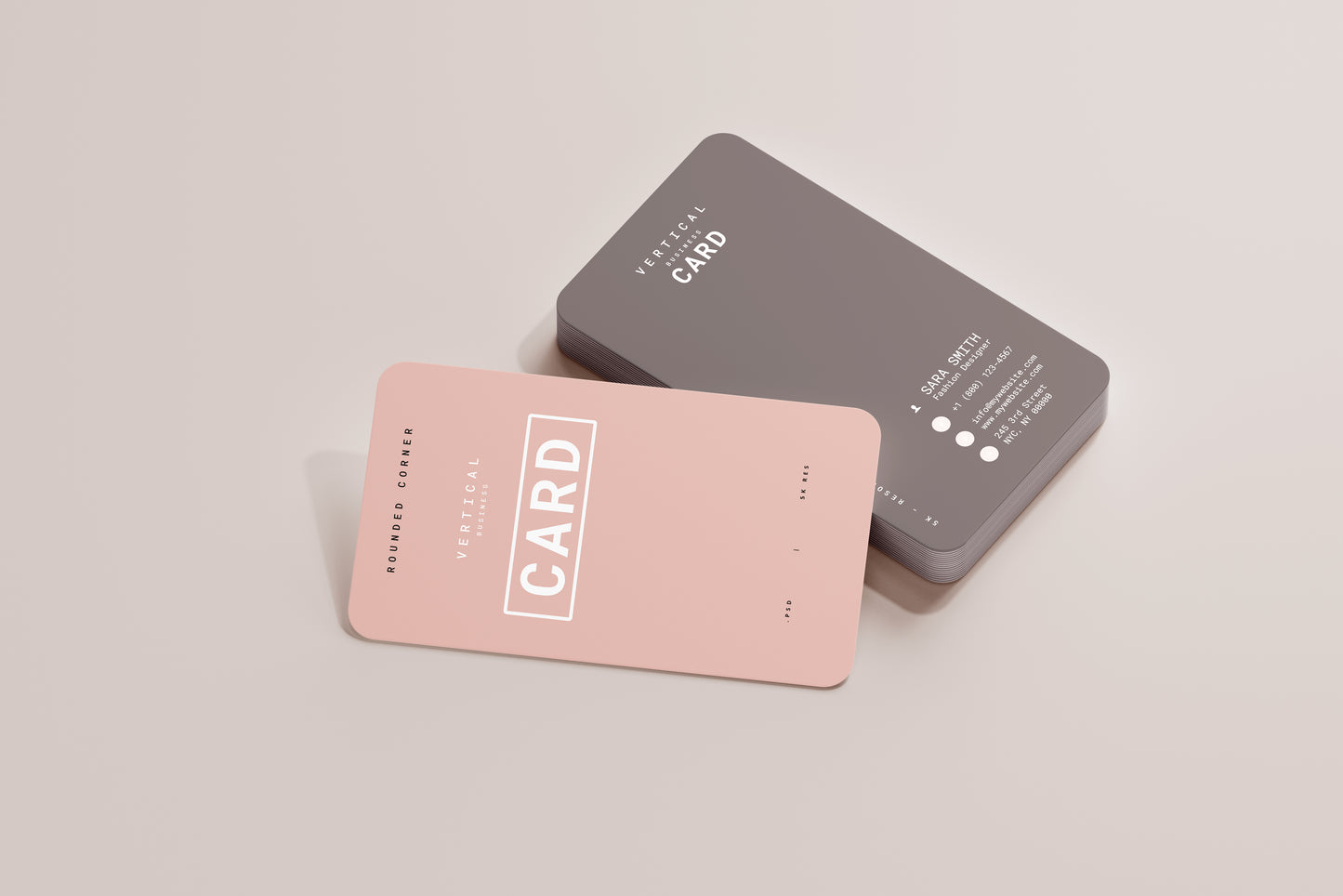 Vertical Business Card Mockups