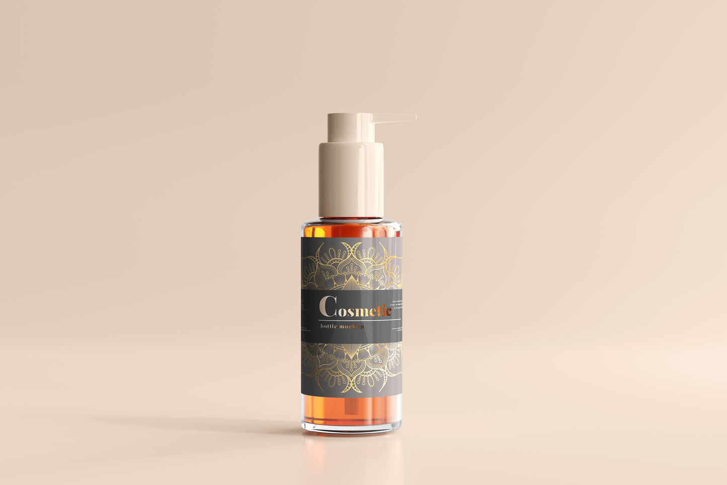 Pump Bottle Label Mockup