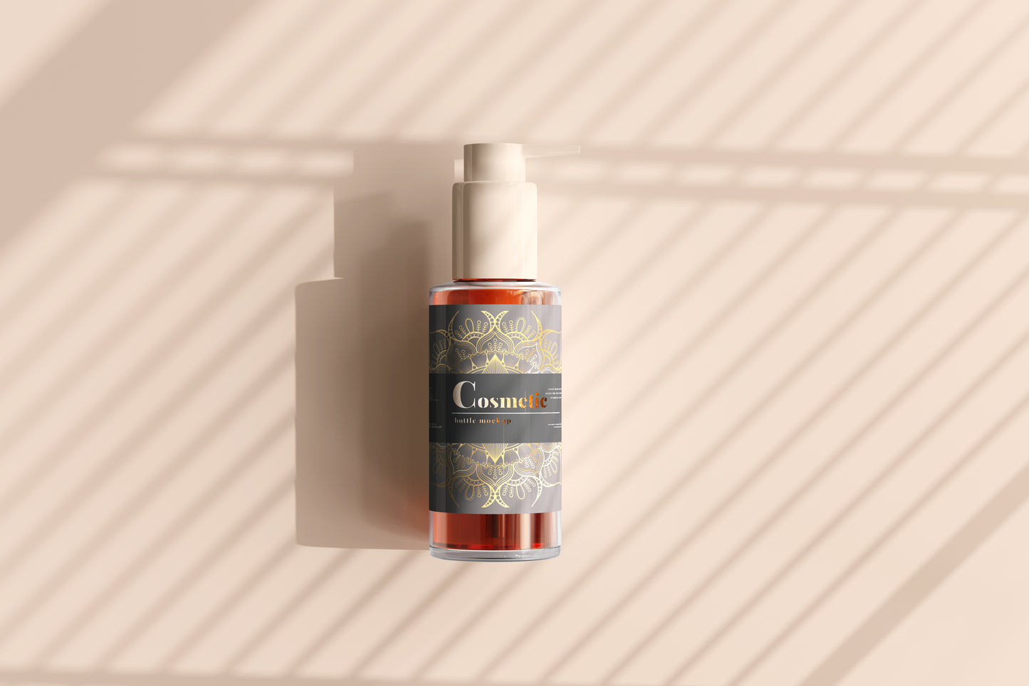 Pump Bottle Label Mockup