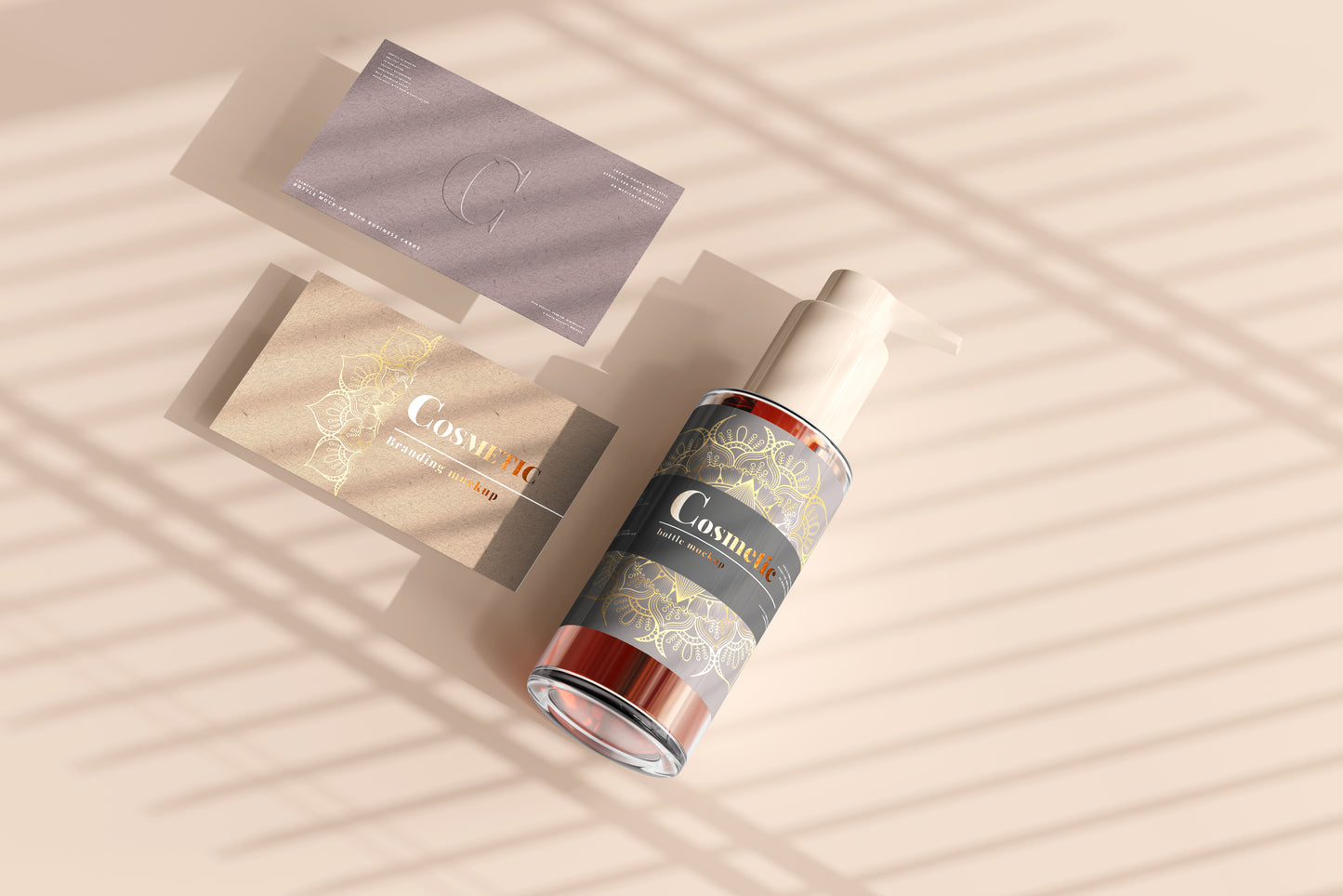 Pump Bottle Label Mockup