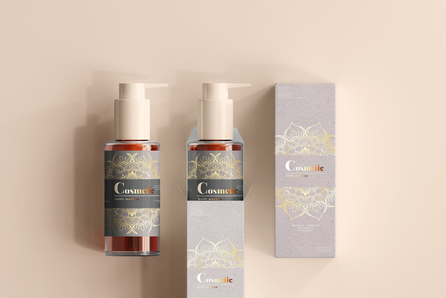 Pump Bottle Label Mockup