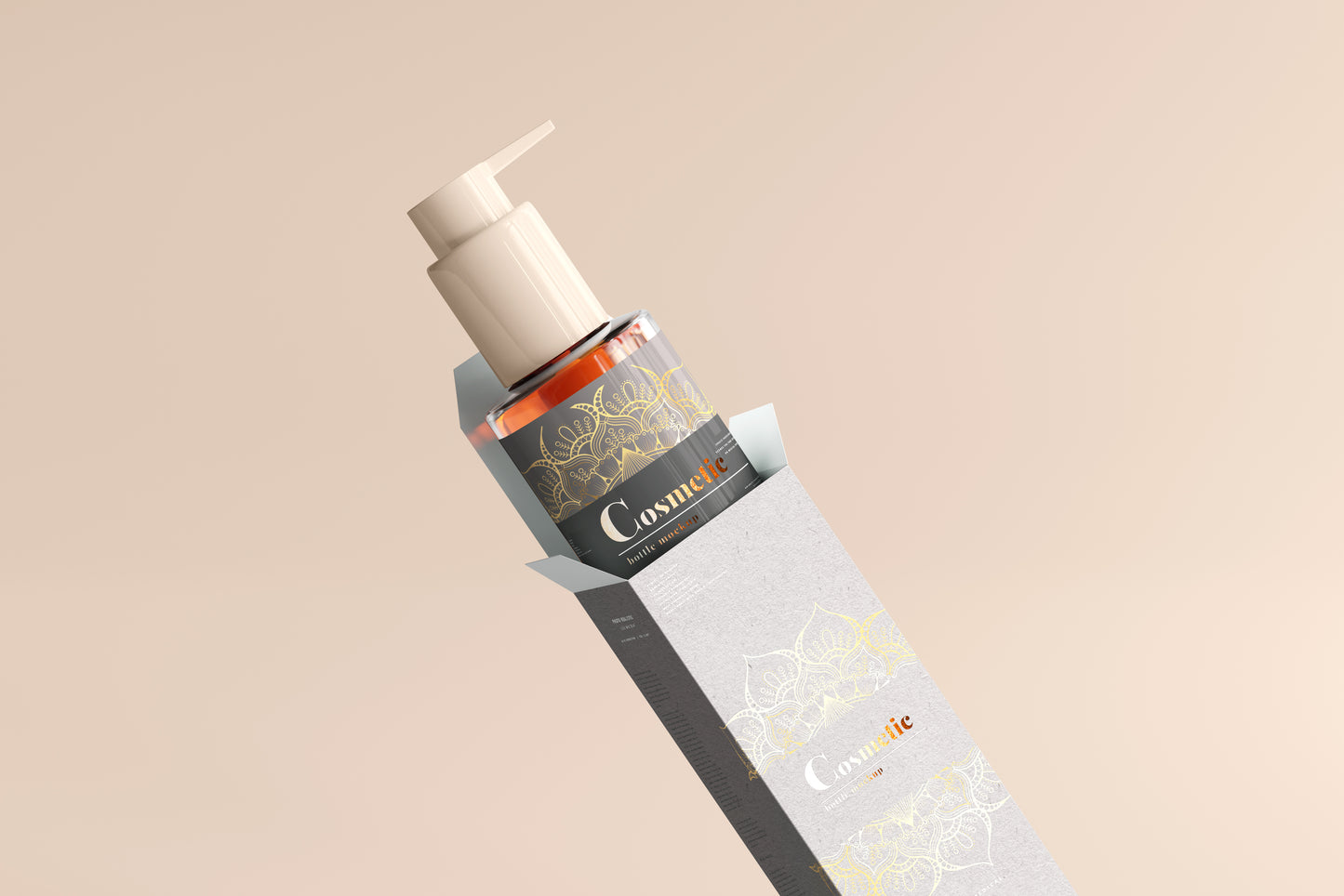 Pump Bottle Label Mockup