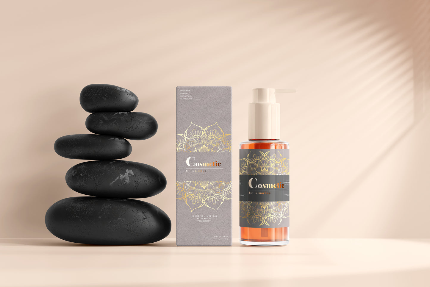 Pump Bottle Label Mockup