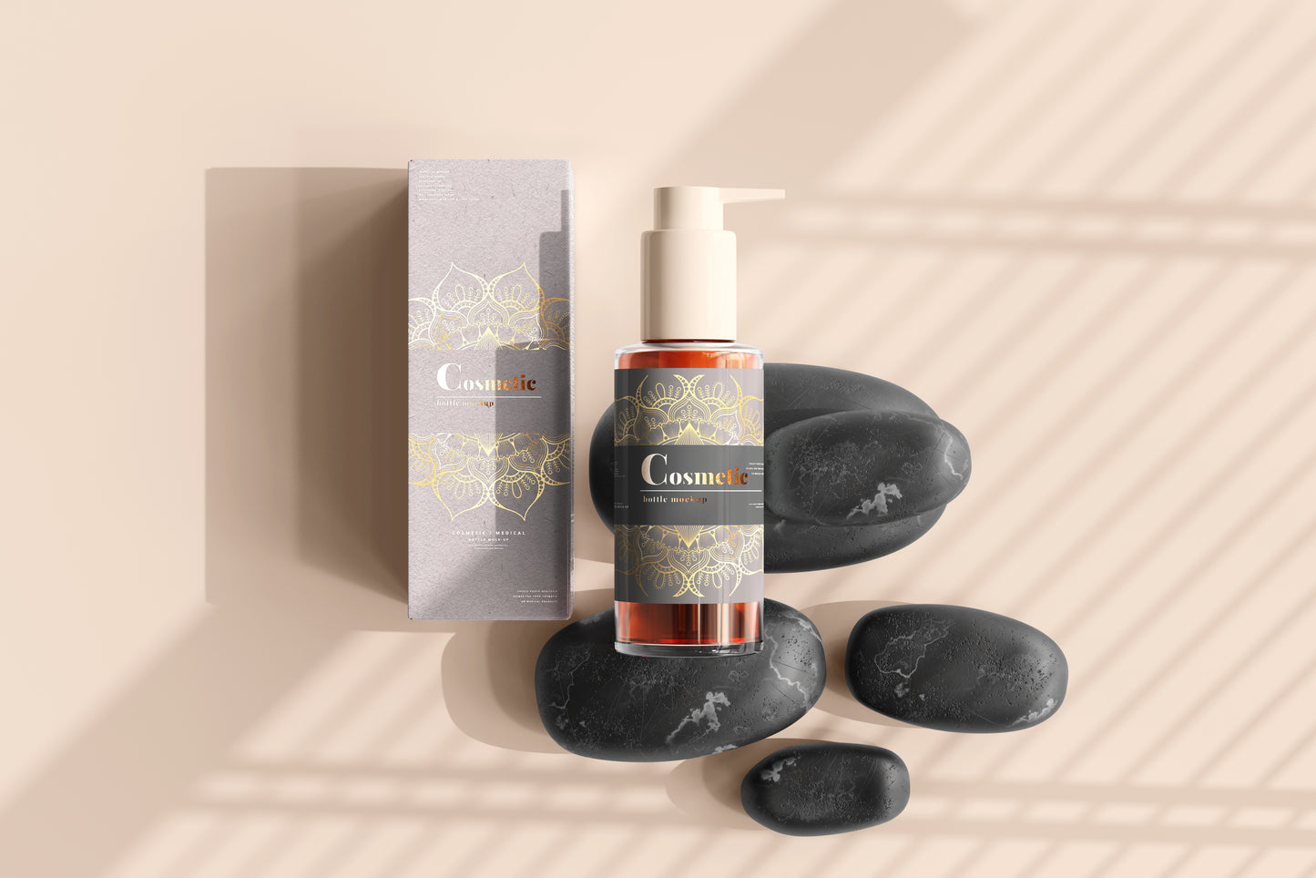 Pump Bottle Label Mockup